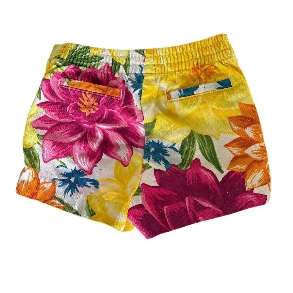 Janie and Jack Floral Print Shorts 12-18 Months Multicolor